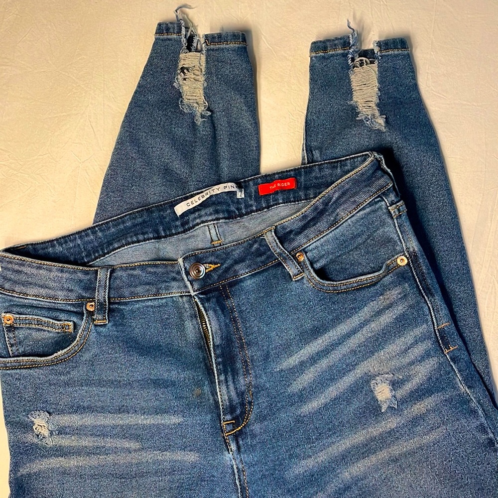 Distressed jeans